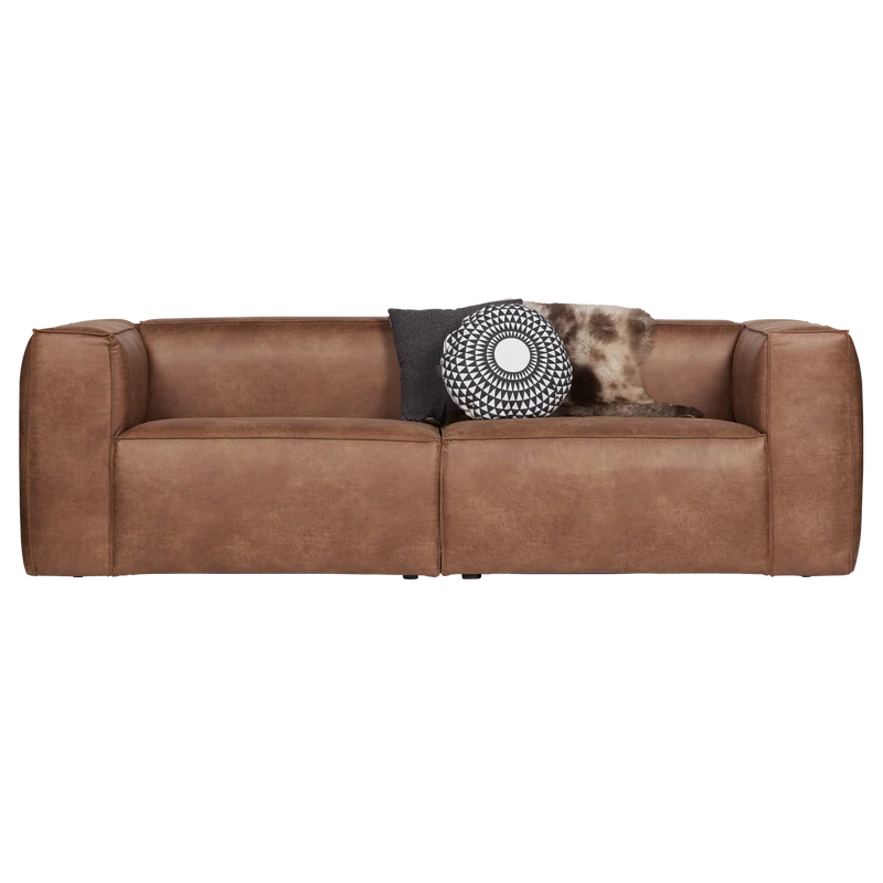 Bean 3,5-sitzer ecoleder sofa ecoleder cognac