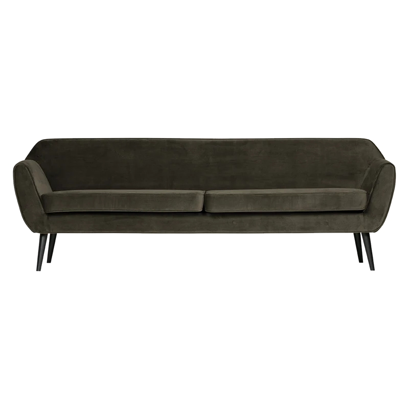 Rocco xl sofa 230 cm samt warmgrün