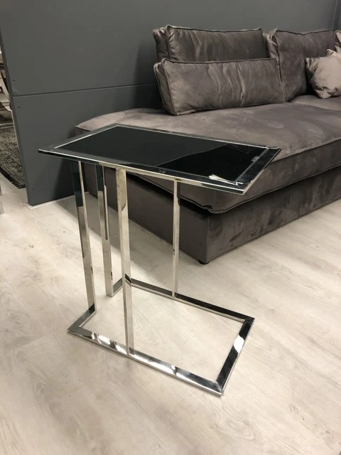 Beistelltisch Silber, Glas Beistelltisch Silber, Beistelltisch verchromt
