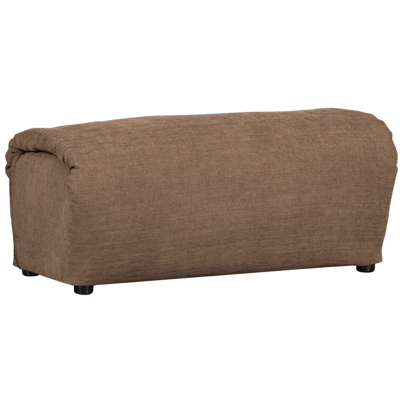 Baggy hocker gewebte chenille braun