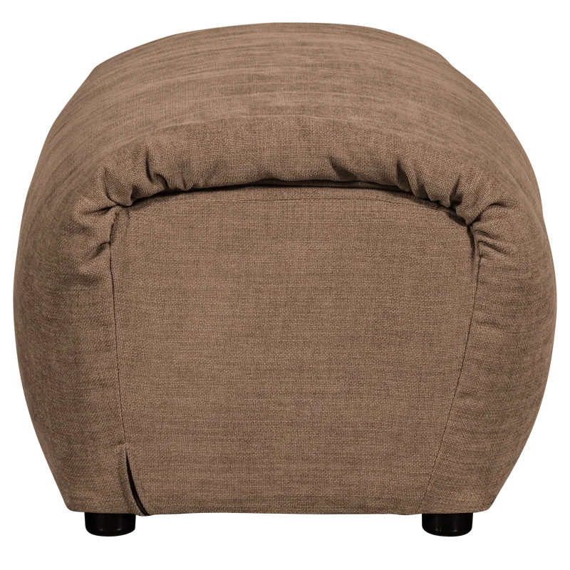 Baggy hocker gewebte chenille braun