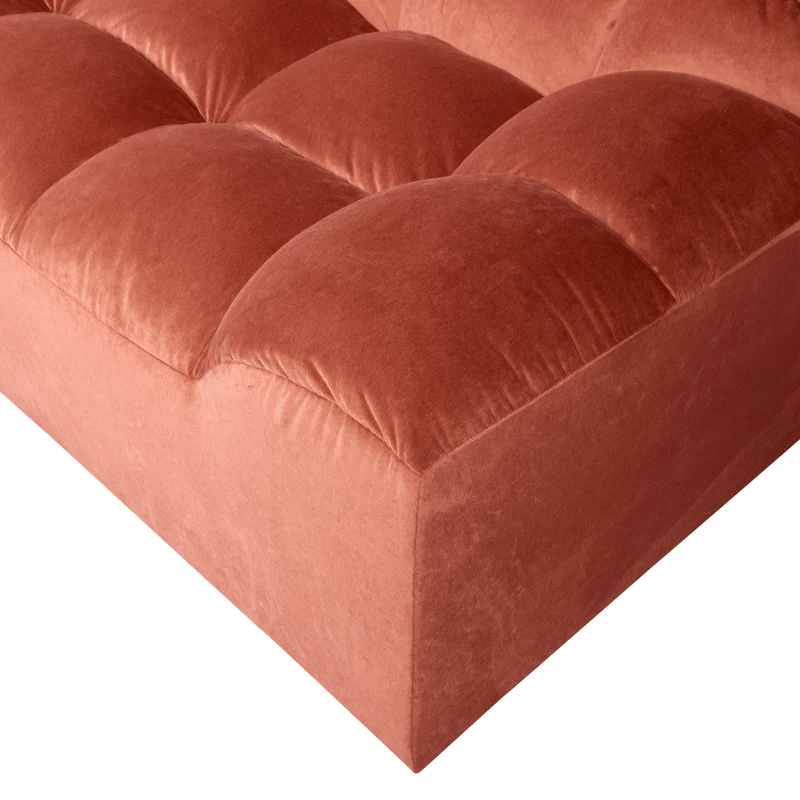 Allure 3-sitzer sofa samt blush