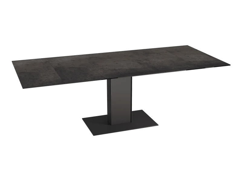 Ausziehtisch braun Keramik-Tischplatte, Esstisch Keramik, Esstisch braun ausziehbar, Länge 150-230 cm