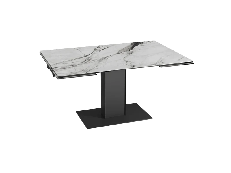 Esstisch Keramik Marmoroptik, Tisch Keramik-Tischplatte, Esstisch Marmoroptik ausziehbar, Länge 130-200 cm