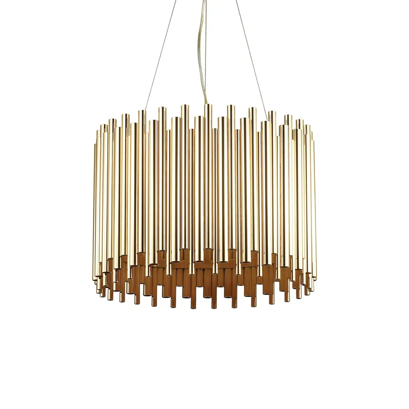 Pendelleuchte Gold, Hängelampe Gold, Durchmesser 47 cm
