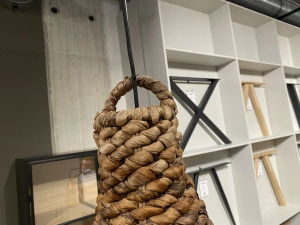 Pendelleuchte Bananenblatt, Hängeleuchte Natur-Lampe, Leuchte Natur-braun, Durchmesser 62 cm