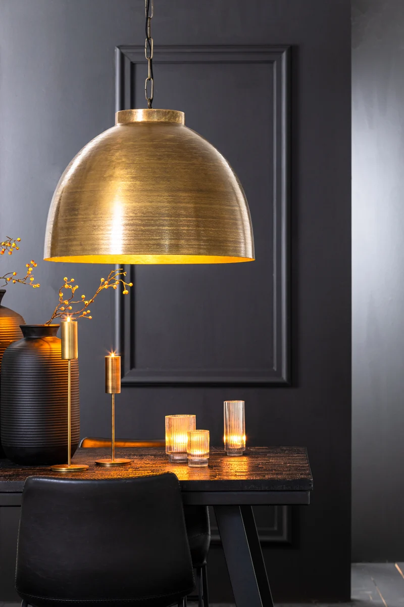 Pendelleuchte Bronze, Hängelampe Antik-Gold, Durchmesser 60 cm