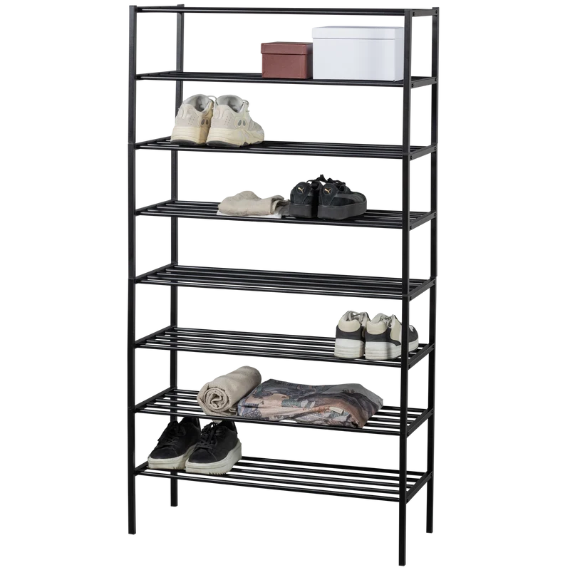 Ferro schuhregal stack von 4 metall schwarz