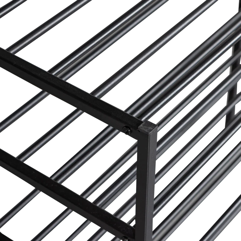 Ferro schuhregal stack von 4 metall schwarz
