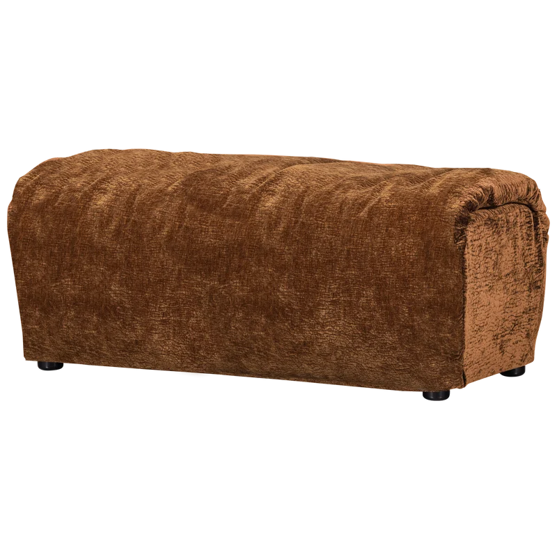 Baggy hocker 3D chenille mittelbraun