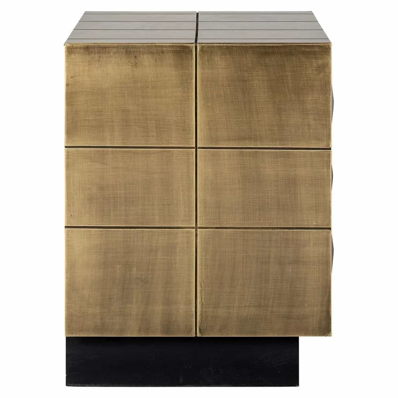 Nachtisch Gold, Beistelltisch Gold, Breite 50 cm