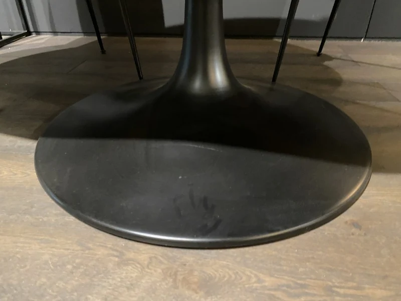 Runder Esstisch schwarz, Tisch rund schwarz, Esstisch rund schwarz, Breite 140 cm