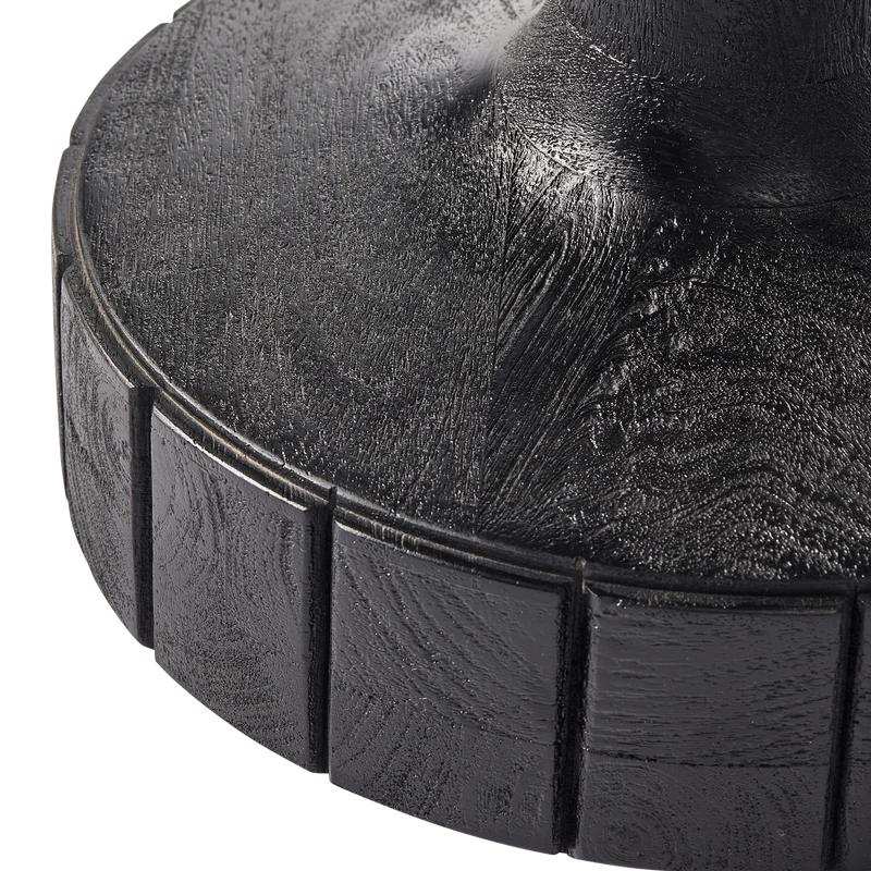 Soya beistelltisch mangoholz/glas schwarz