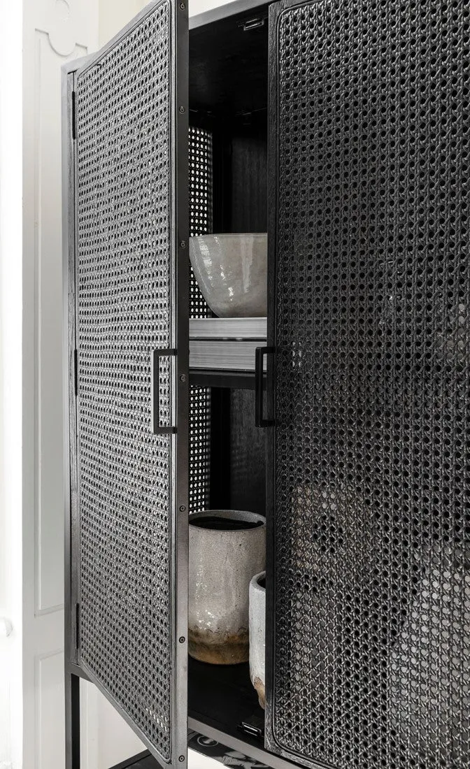 Schrank schwarz, Bücherschrank schwarz, Aktenschrank schwarz, Breite 88 cm