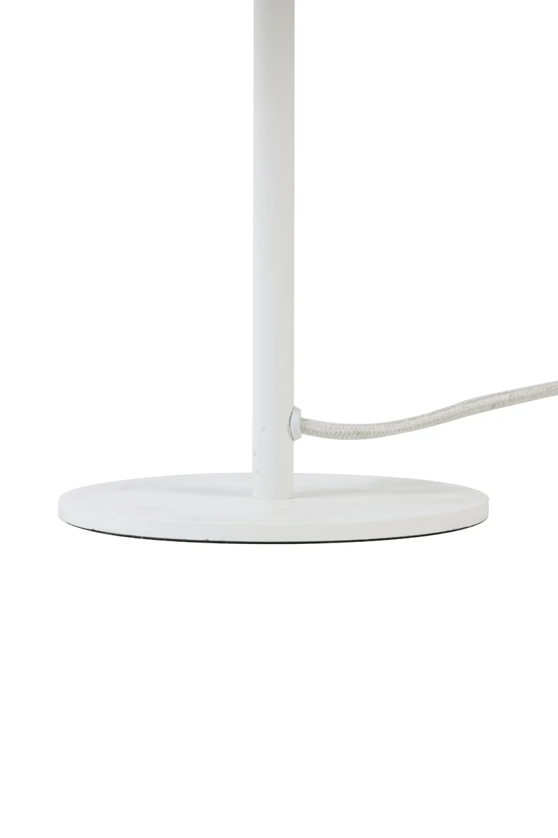 Tischlampe weiß, Tischleuchte weiß, weiße Tischlampe Metall, Höhe 45 cm