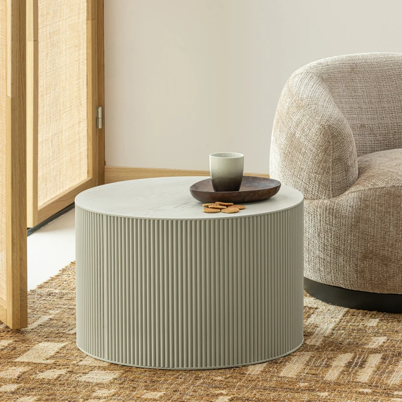 Sanne beistelltisch ronde antik beige