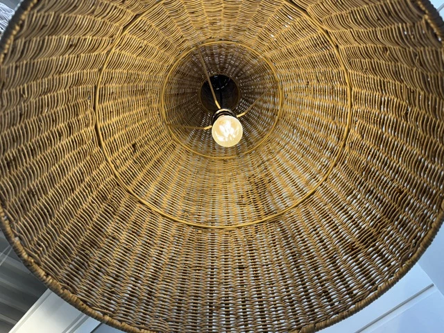Pendelleuchte Rattan, Hängelampe groß, Durchmesser 60 cm