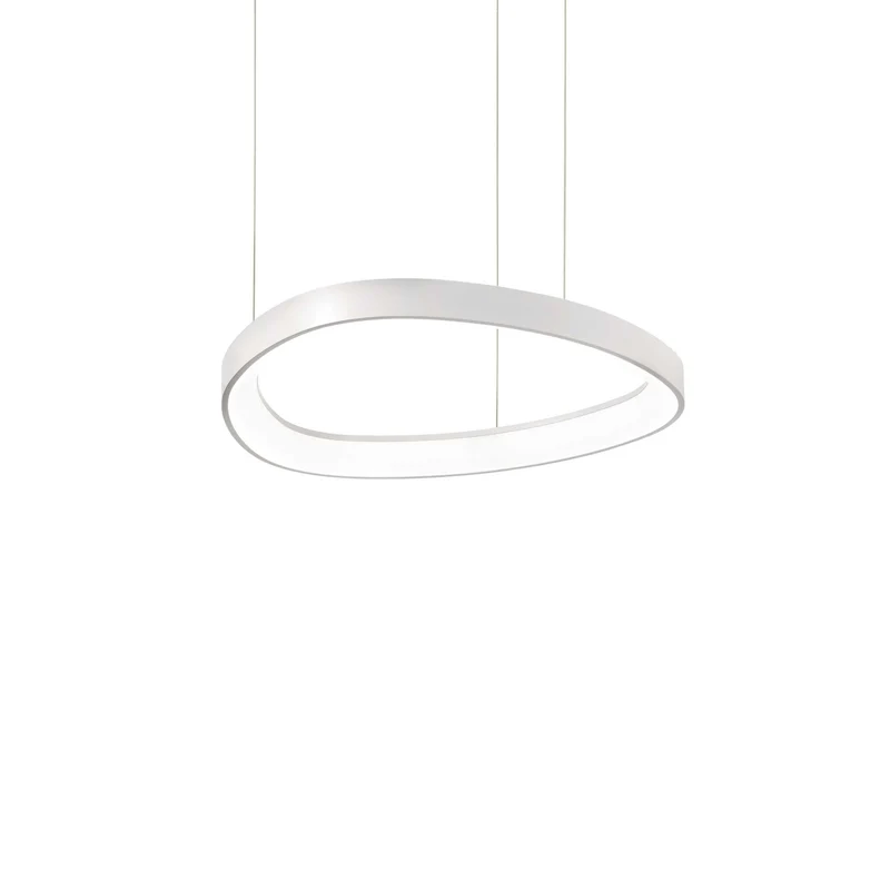 LED Pendelleuchte weiß, LED Hängelampe weiß, Durchmesser 43 cm