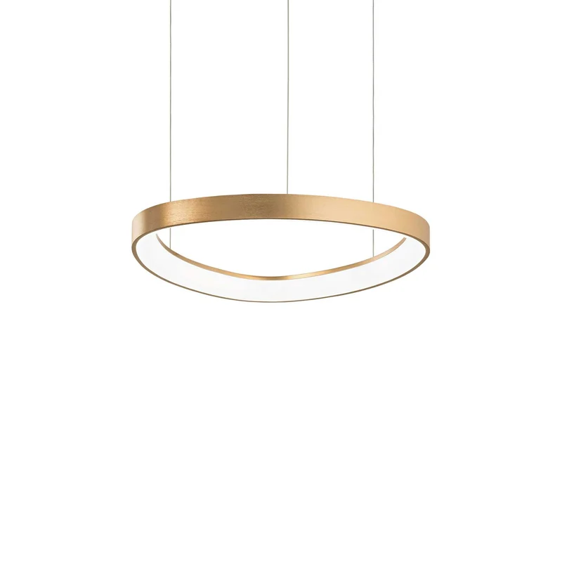 LED Pendelleuchte Gold, LED Hängelampe Gold, Durchmesser 43 cm