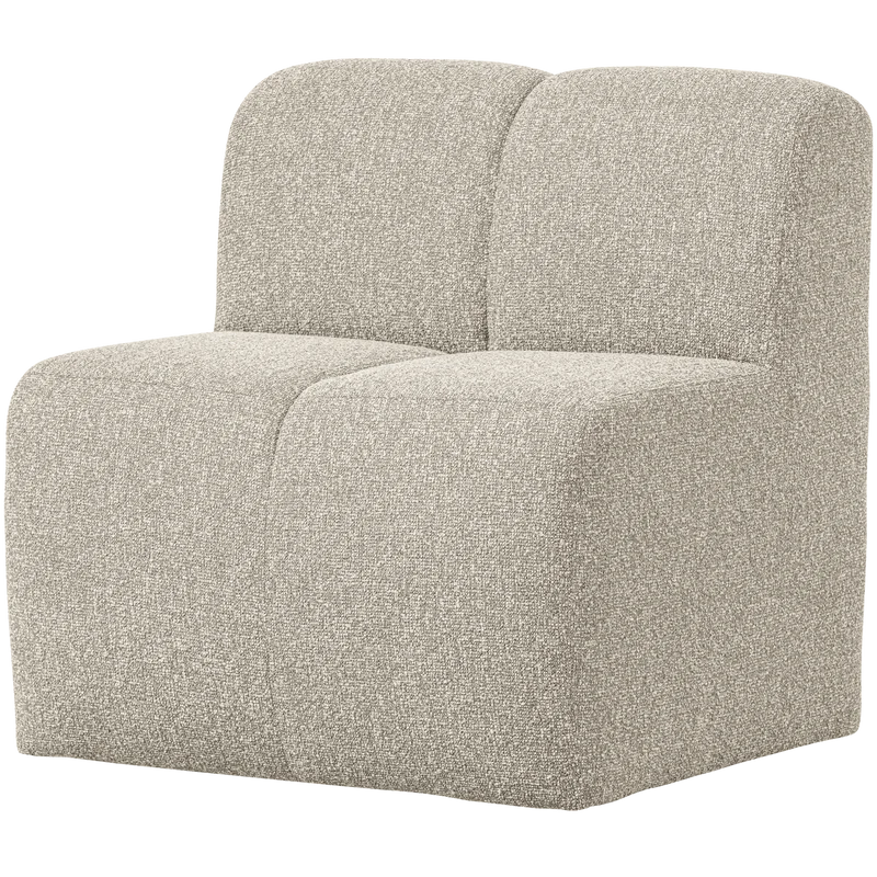 Mojo essbank 84 cm mit rückenlehne bouclé beige melange