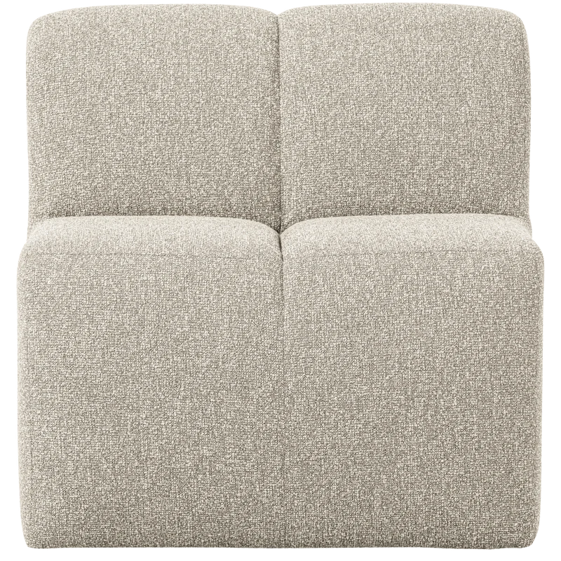 Mojo essbank 84 cm mit rückenlehne bouclé beige melange