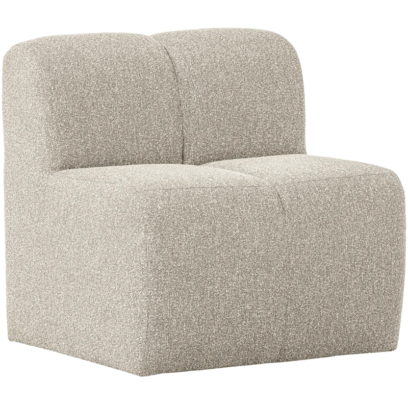 Mojo essbank 84 cm mit rückenlehne bouclé beige melange