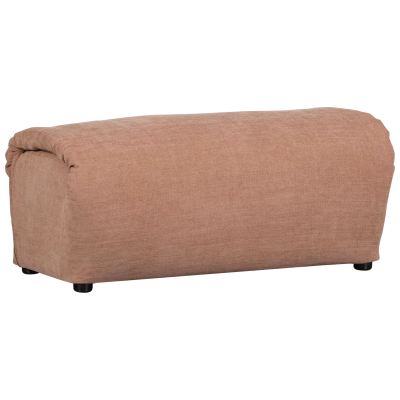 Baggy hocker gewebte chenille altrosa