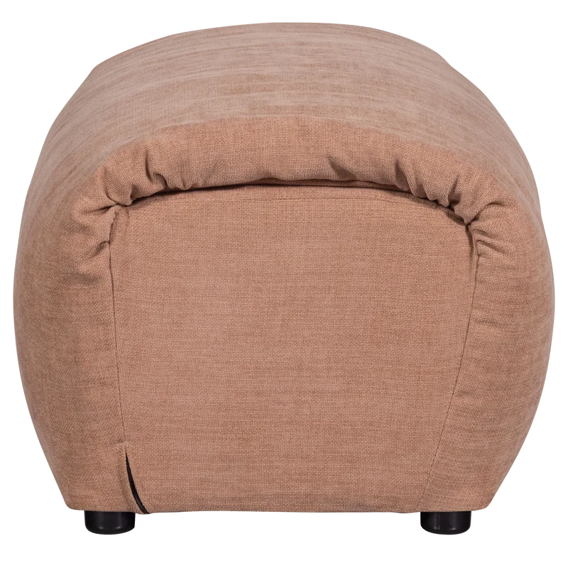 Baggy hocker gewebte chenille altrosa