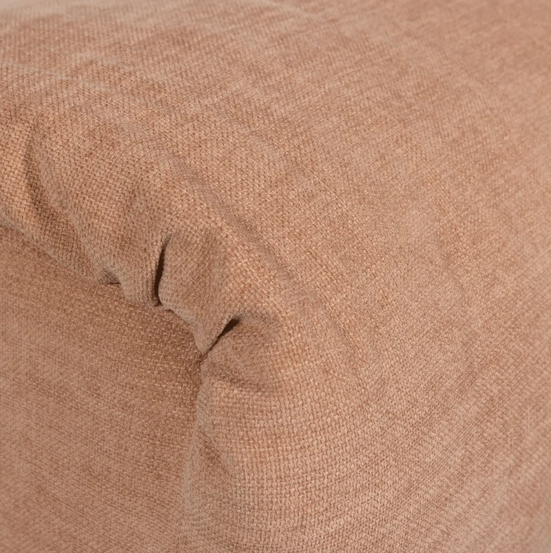 Baggy hocker gewebte chenille altrosa