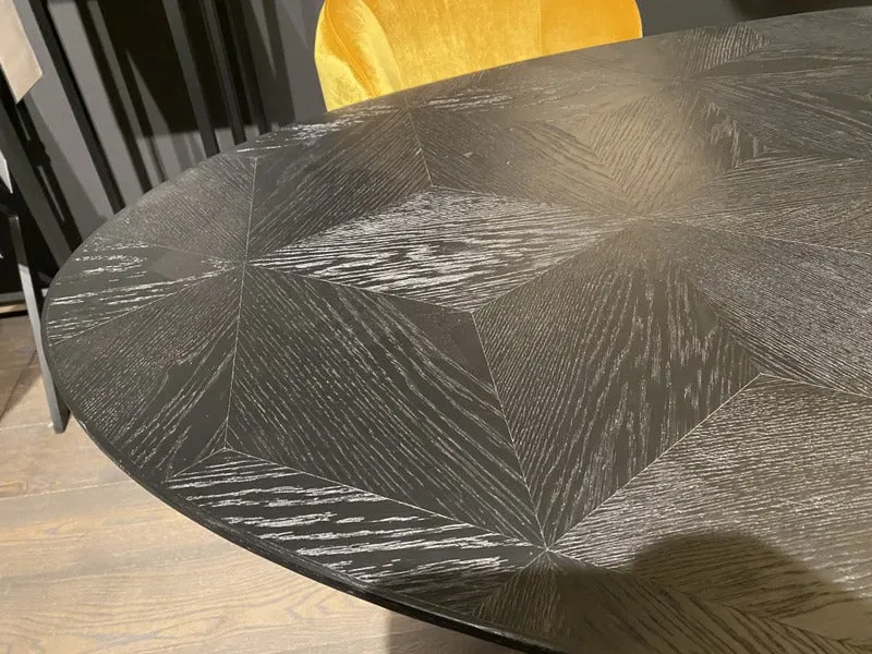 Ovaler Esstisch schwarz, Tisch oval schwarz, Esstisch oval schwarz, Länge 250 cm