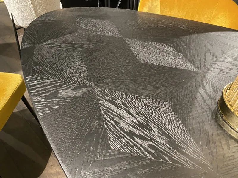 Ovaler Esstisch schwarz, Tisch oval schwarz, Esstisch oval schwarz, Länge 250 cm