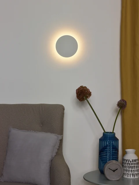 Wandlampe weiß, Ø 25 cm - LED