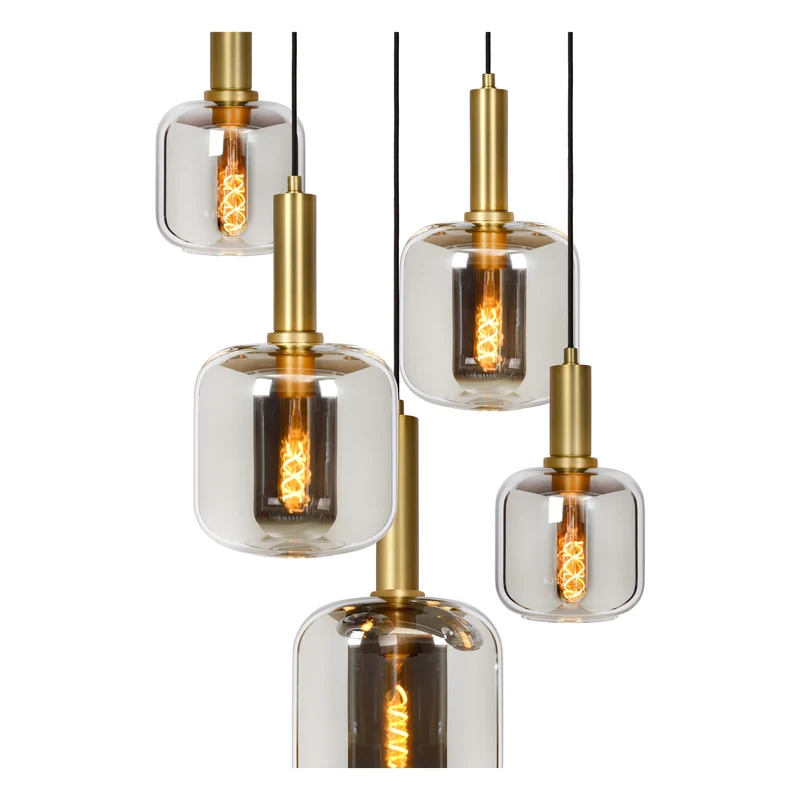 Hängelampe schwarz-Gold, Pendelleuchte schwarz Gold, Hängeleuchte Gold, Breite 130 cm