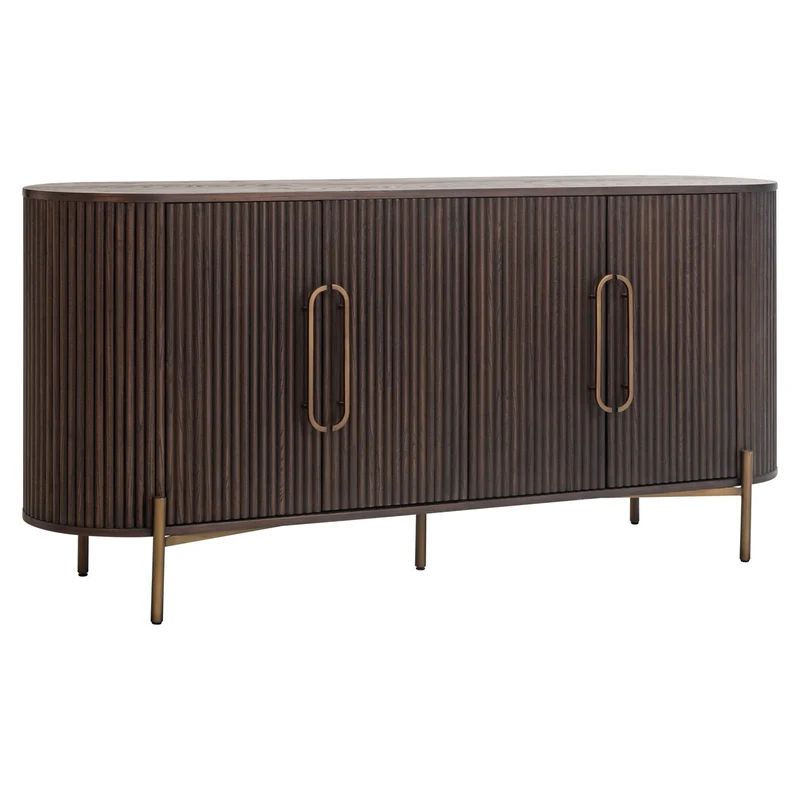 Sideboard braun Eiche, Anrichte braun, Breite 180 cm