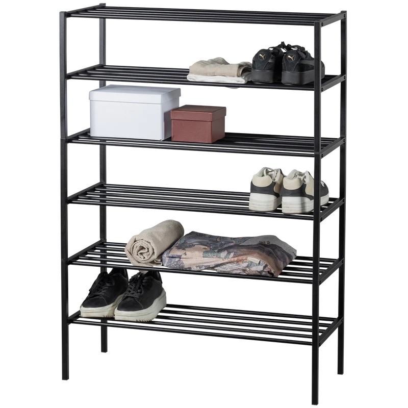 Ferro schuhregal stack von 3 metall schwarz
