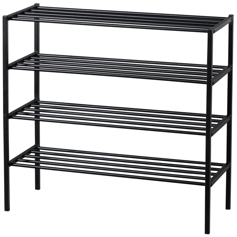 Ferro schuhregal stack von 2 metall schwarz