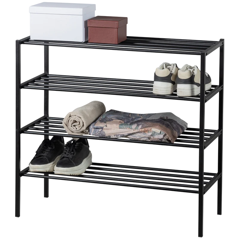 Ferro schuhregal stack von 2 metall schwarz