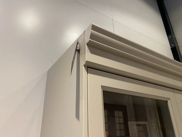 Vitrine grau, Schrank grau, Bücherschrank grau, Geschirrschrank grau, Breite 105-159 cm