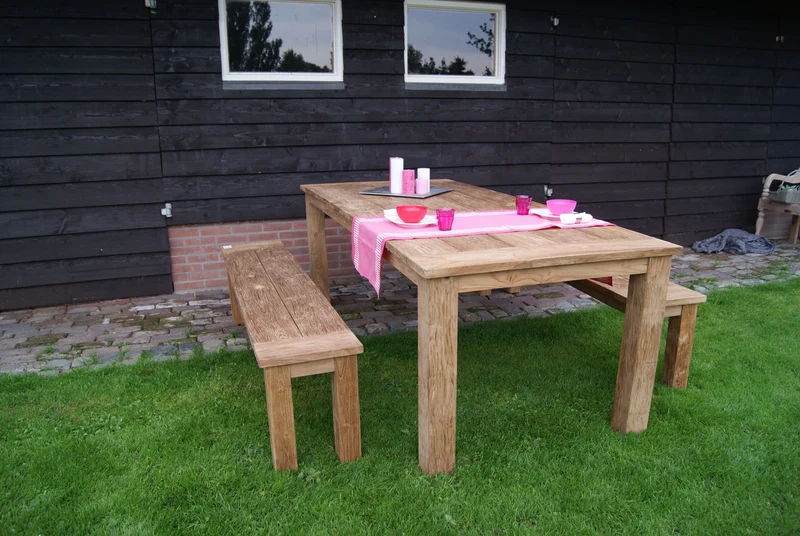 Gartentisch Landhaus , Esstisch Massivholz, Tisch Teakholz massiv, Breite 260 cm