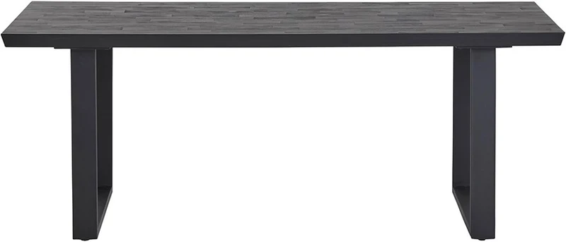 Tisch schwarz Metall Gestell, Esstisch schwarz Industriedesign, Breite 220 cm