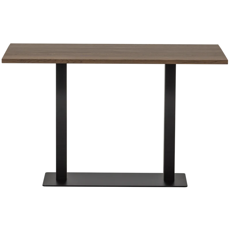 Bistro doppelter vierkantrohrfuss metall mattschwarz 72x80x40 cm