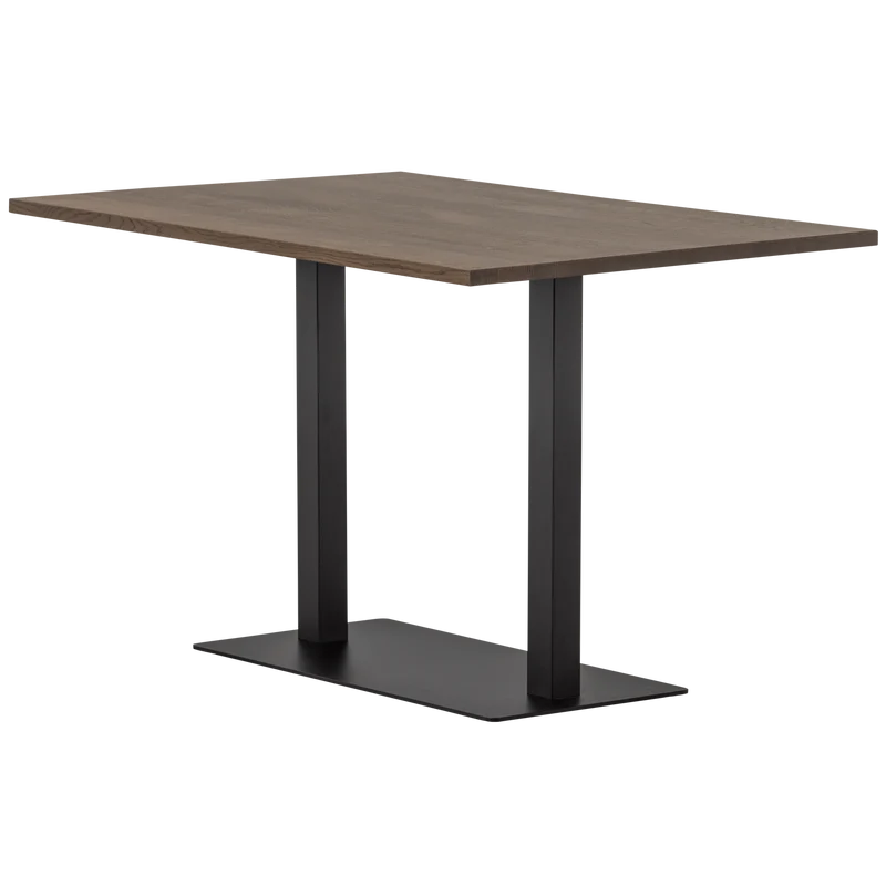 Bistro doppelter vierkantrohrfuss metall mattschwarz 72x80x40 cm
