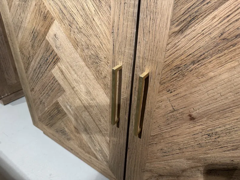 Vitrine Eiche, Geschirrschrank Eiche, Breite 110 cm