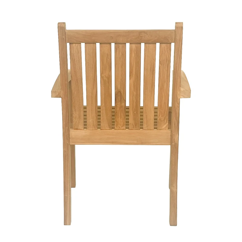 Gartenstuhl stapelbar, Gartenstuhl Teak-Holz, Breite 61 cm