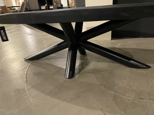 Couchtisch oval schwarz, ovaler Couchtisch schwarz, Breite 130 cm