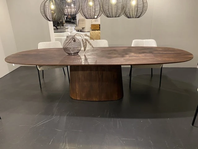 Esstisch braun Holz, Tisch Ellips Holz, Esstisch Ellips, Breite 250 cm