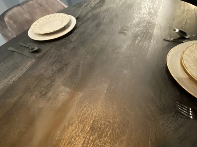 Esstisch schwarz Holz, Tisch Ellips Holz, Esstisch Ellips schwarz, Breite 300 cm