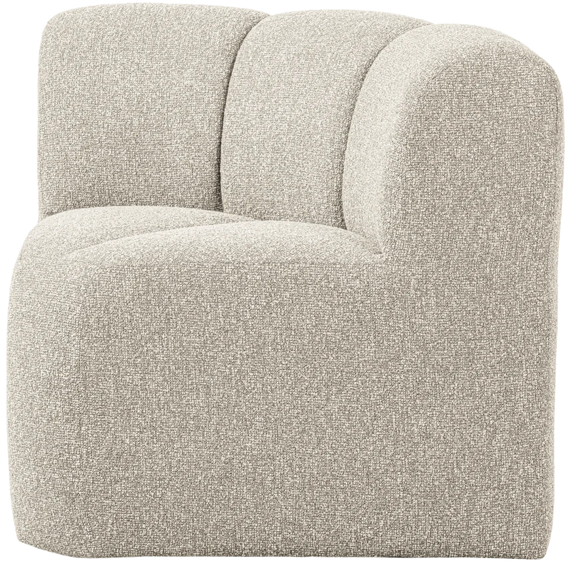 Mojo essbank eck mit rückenlehne bouclé beige melange