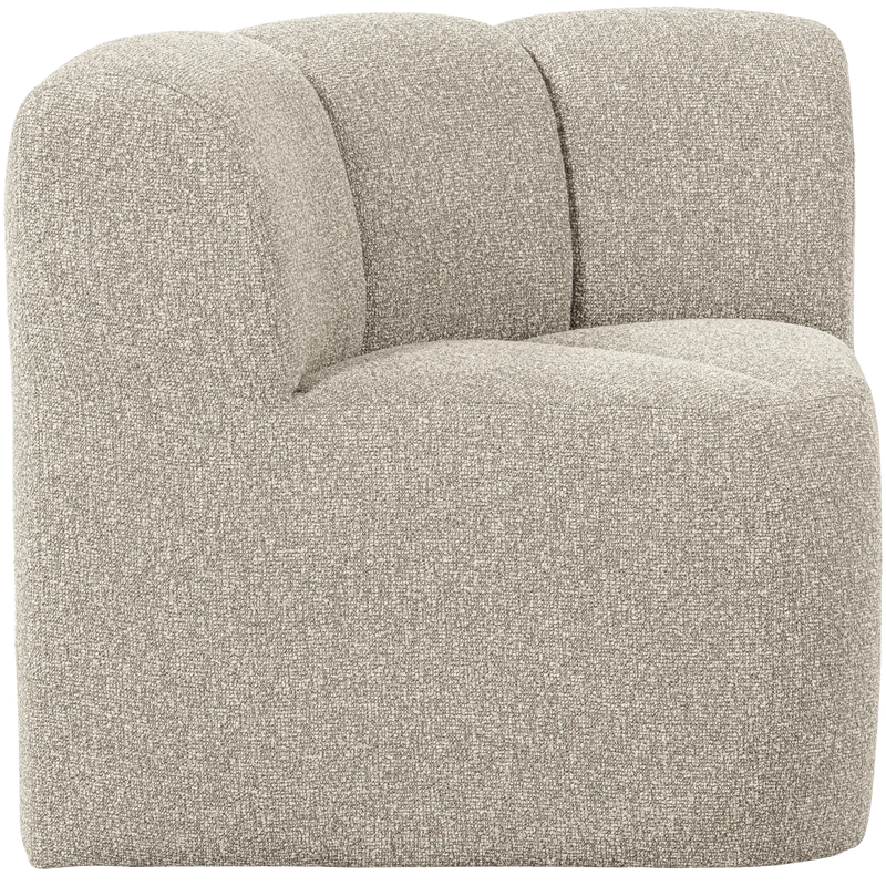 Mojo essbank eck mit rückenlehne bouclé beige melange