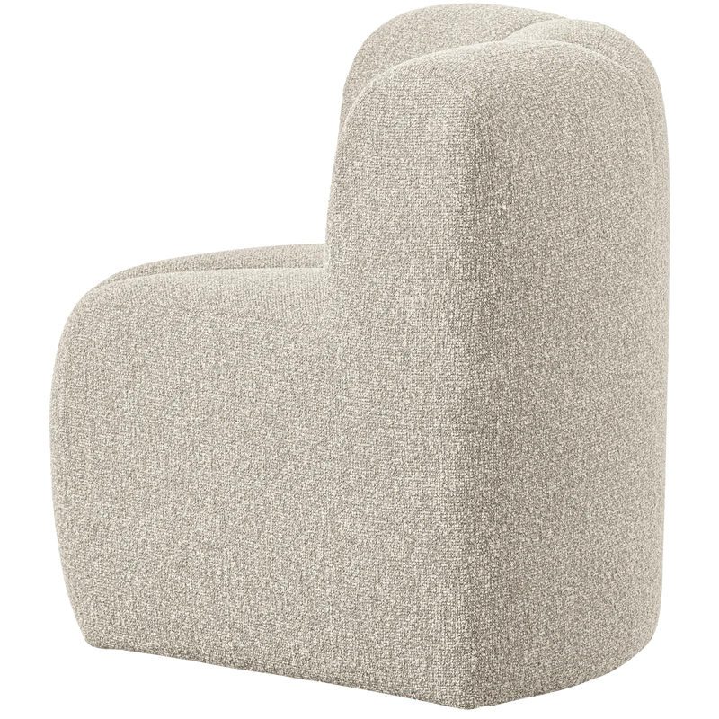 Mojo essbank eck mit rückenlehne bouclé beige melange